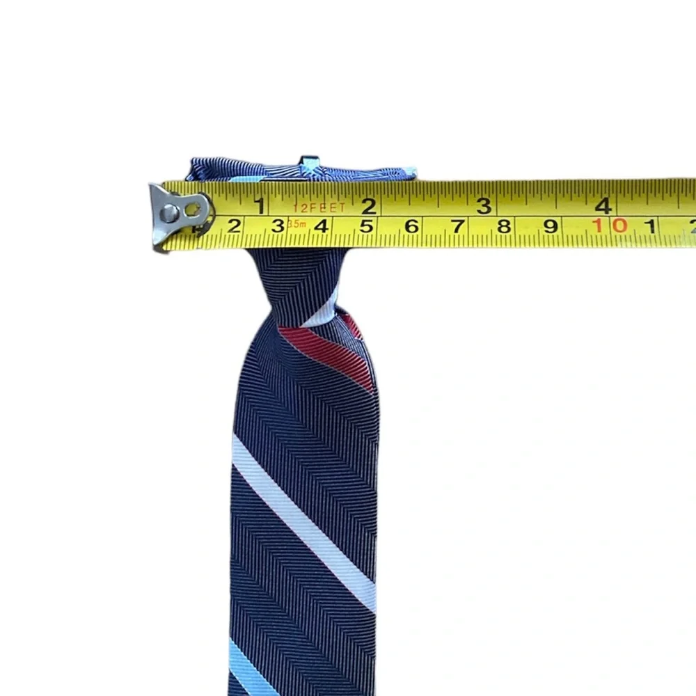 Set of 2 Boys Clip On Ties for Formal Events—Striped & Plaid New Without Tags